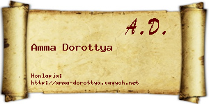 Amma Dorottya névjegykártya